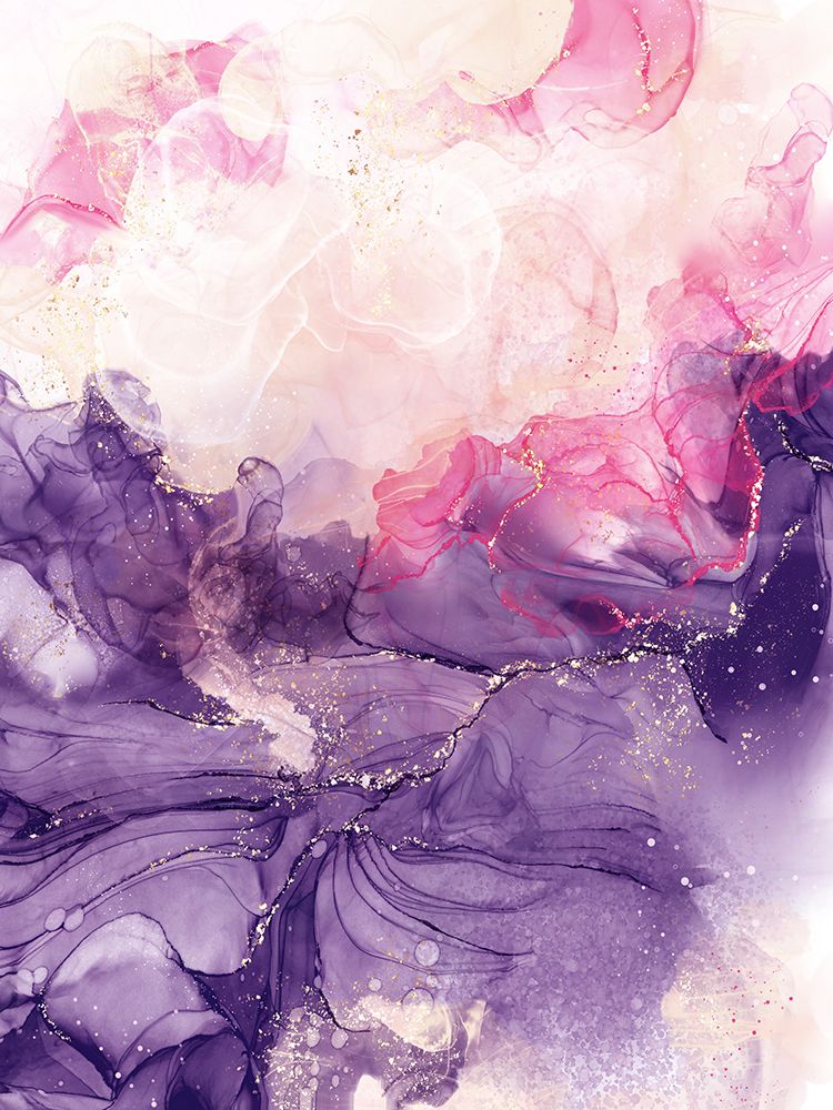 Alcohol Ink Bold Pink And Purple 1 art print by Leah Noel Art for $57.95 CAD