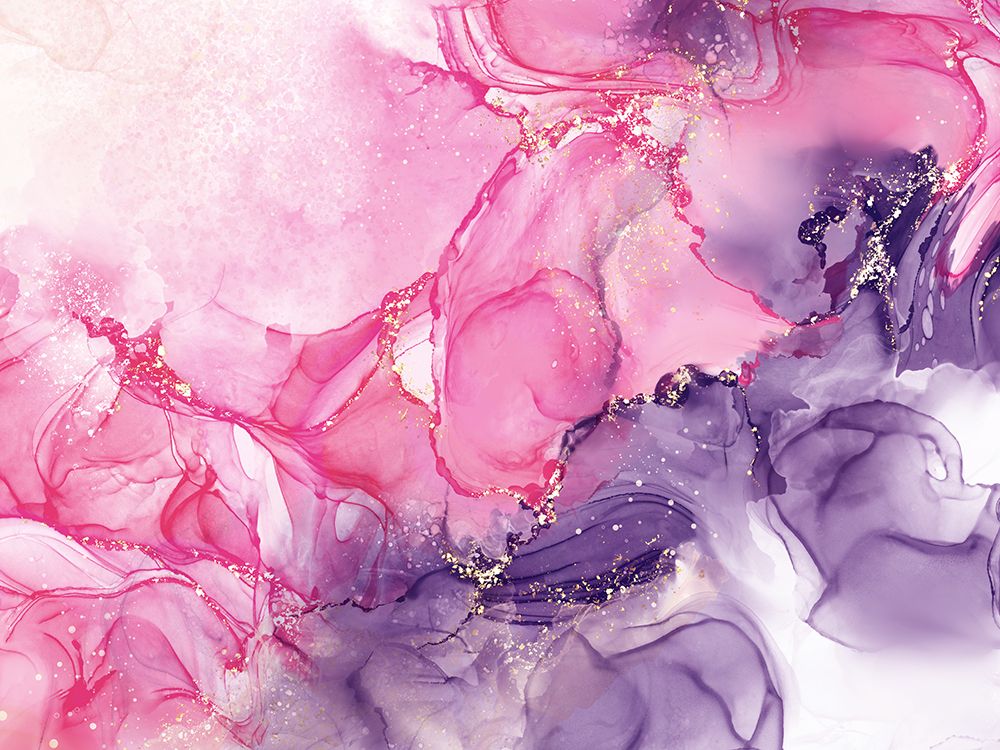 Alcohol Ink Bold Pink And Purple 2 art print by Leah Noel Art for $57.95 CAD