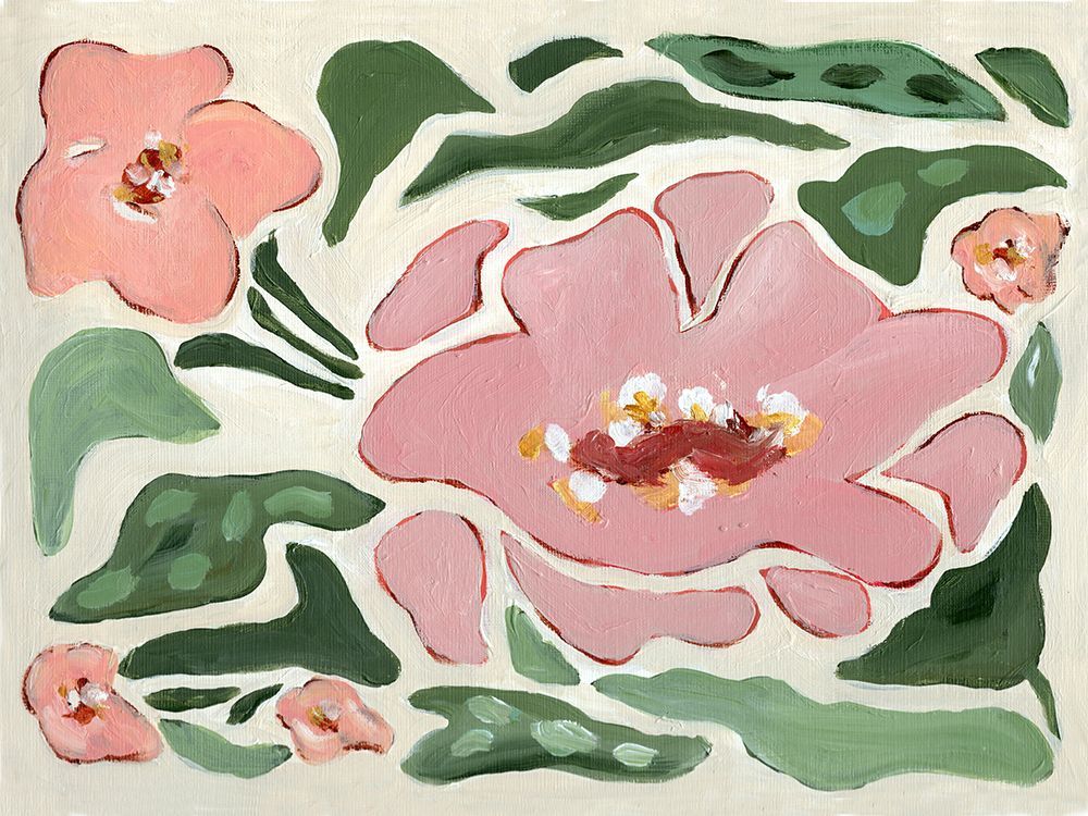 Leaves And Petals art print by Leah Noel Art for $57.95 CAD