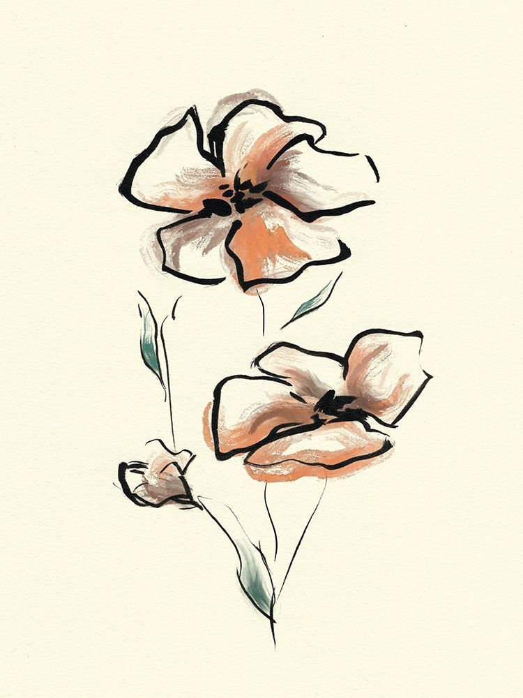 Flower Lines 2 art print by Leah Noel Art for $57.95 CAD