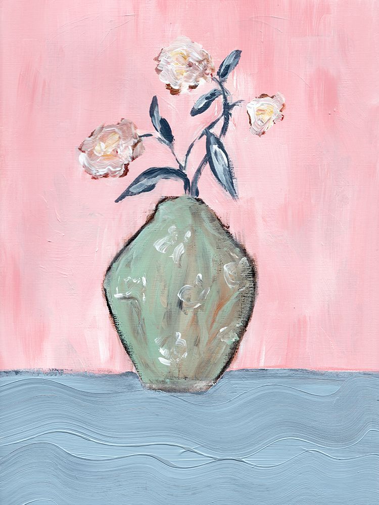 Flower Vase On Table 1 art print by Leah Noel Art for $57.95 CAD