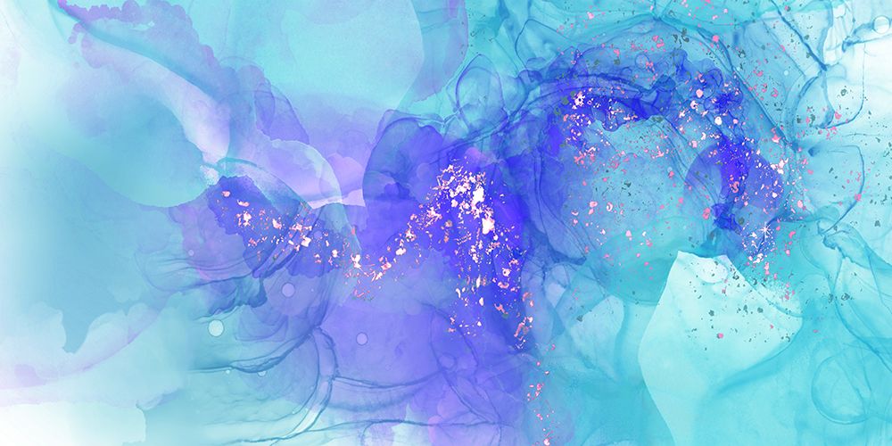 Alcohol Ink Green And Purple art print by Leah Noel Art for $57.95 CAD
