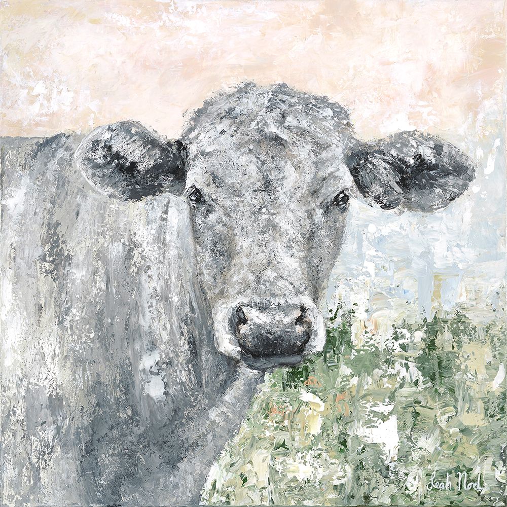 Sunset Cow art print by Leah Noel Art for $57.95 CAD