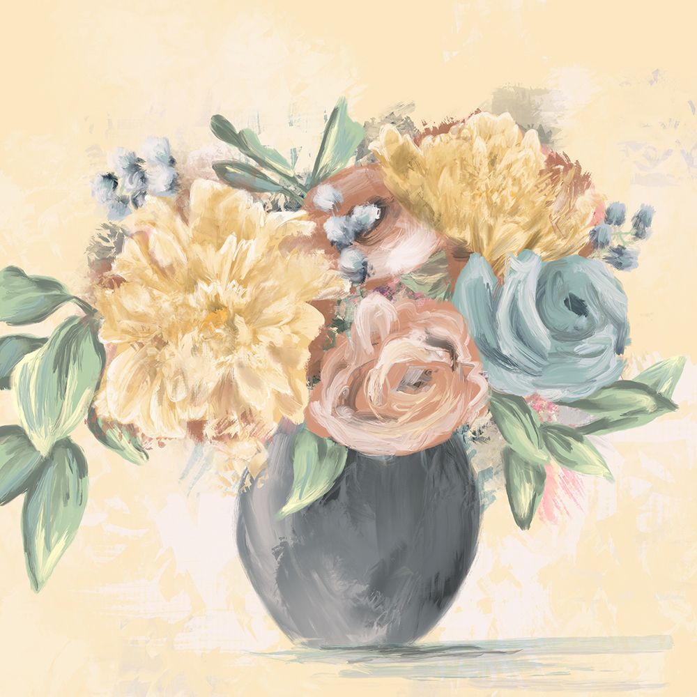 Florals In Yellow art print by Leah Noel Art for $57.95 CAD
