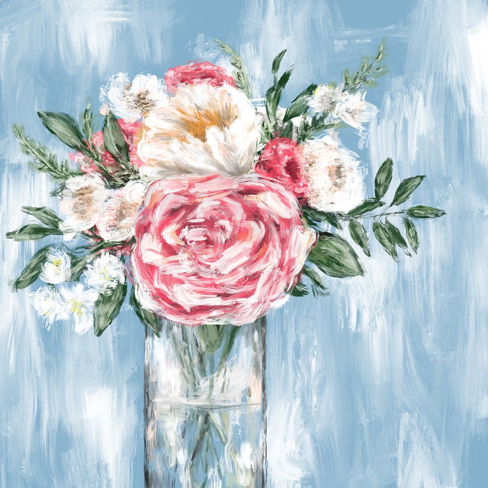 Bright Blues 1 art print by Leah Noel Art for $57.95 CAD