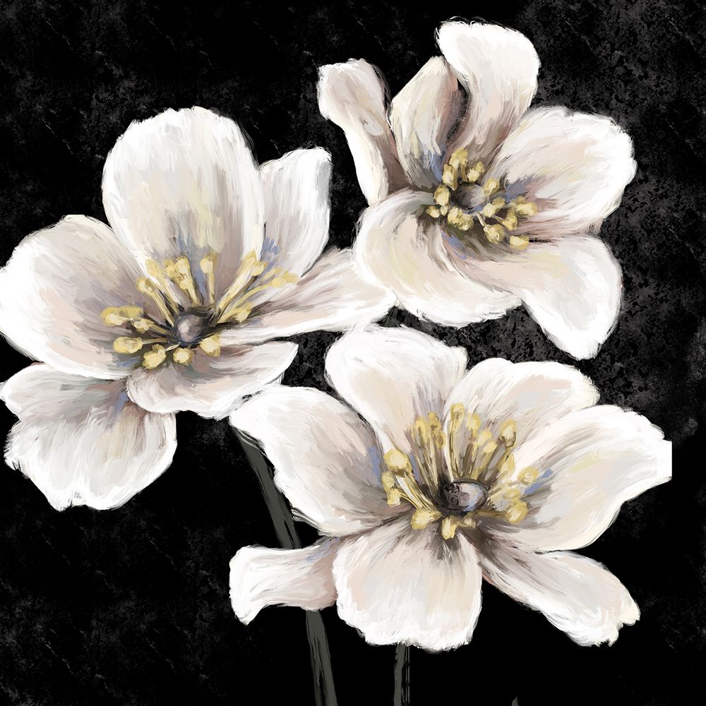 Dramatic Florals 1 art print by Leah Noel Art for $57.95 CAD