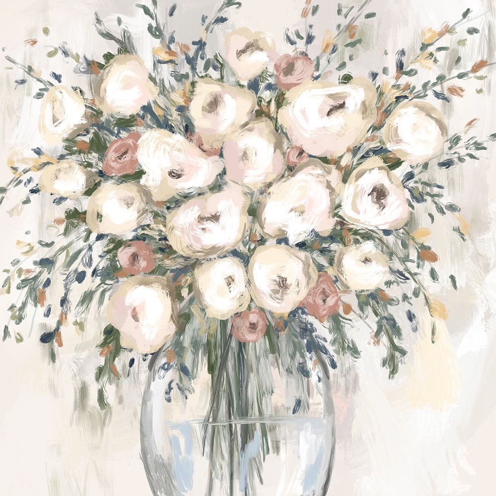 White Bouquet 2 art print by Leah Noel Art for $57.95 CAD