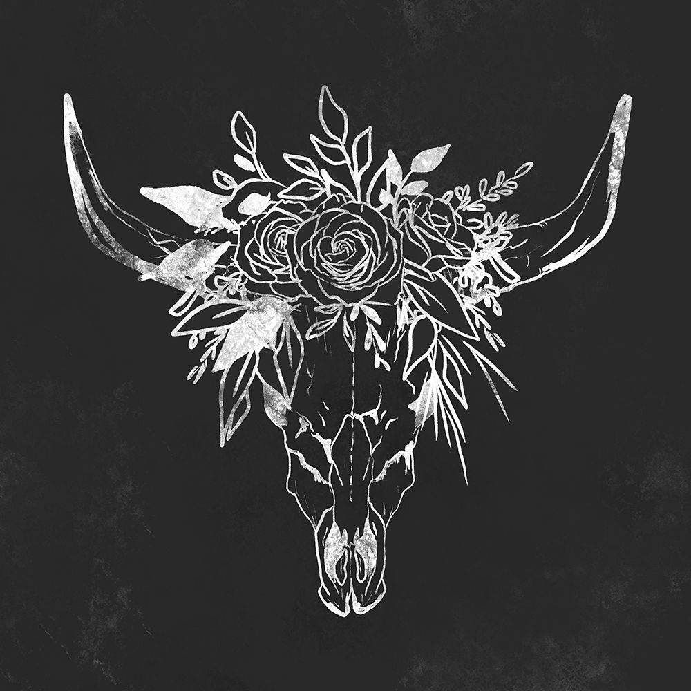 Western Skull art print by Leah Noel Art for $57.95 CAD