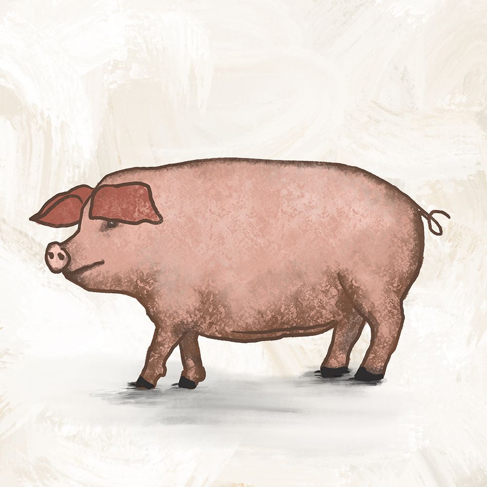 Pig art print by Leah Noel Art for $57.95 CAD