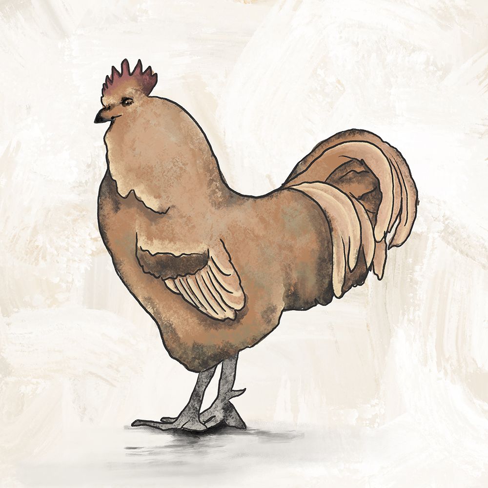 Rooster art print by Leah Noel Art for $57.95 CAD