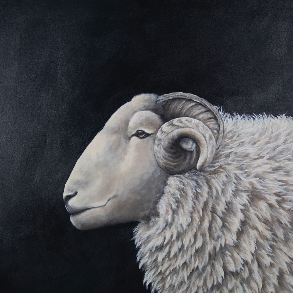 White Sheep art print by Leah Noel Art for $57.95 CAD