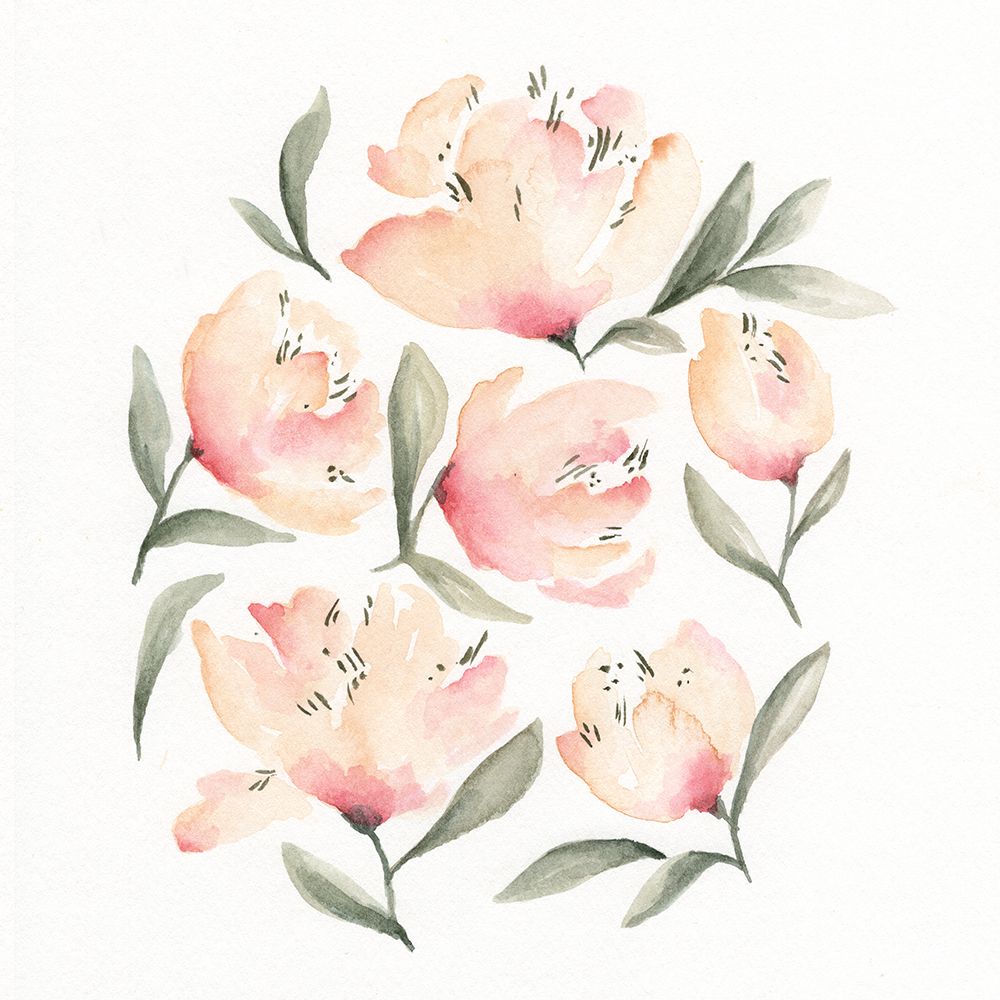 Peonies 1 art print by Leah Noel Art for $57.95 CAD