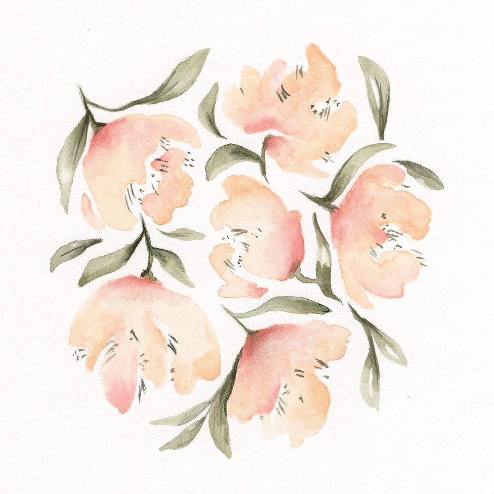 Peonies 2 art print by Leah Noel Art for $57.95 CAD