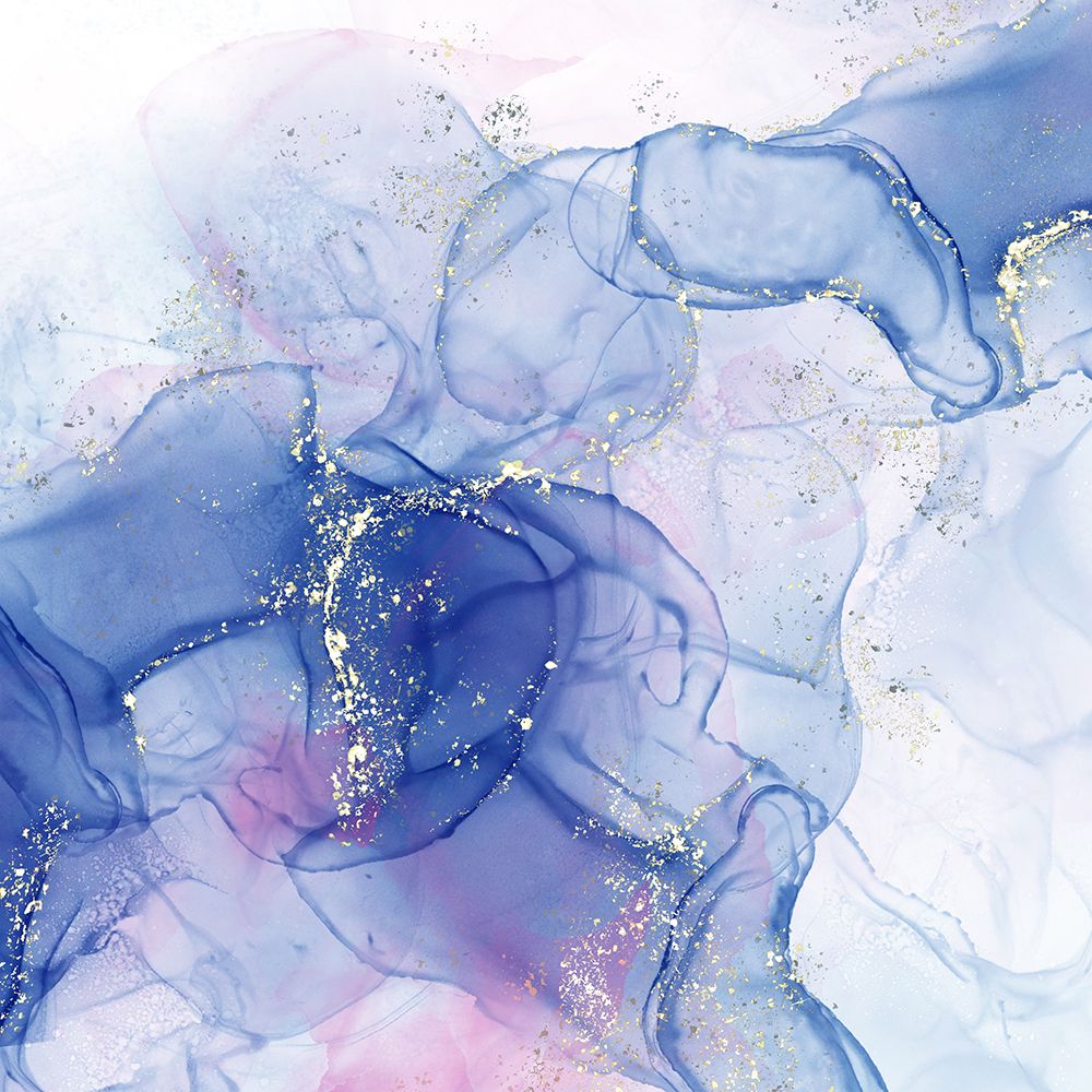 Alcohol Ink Blue art print by Leah Noel Art for $57.95 CAD