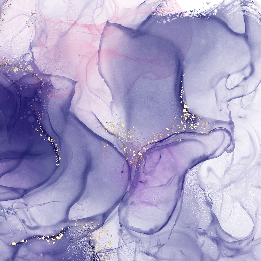Alcohol Ink Pink And Purple 2 art print by Leah Noel Art for $57.95 CAD