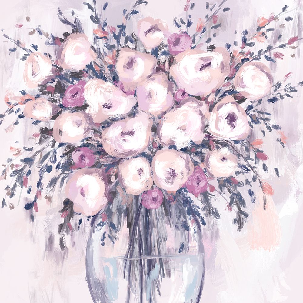 Pink Bouquet 2 art print by Leah Noel Art for $57.95 CAD