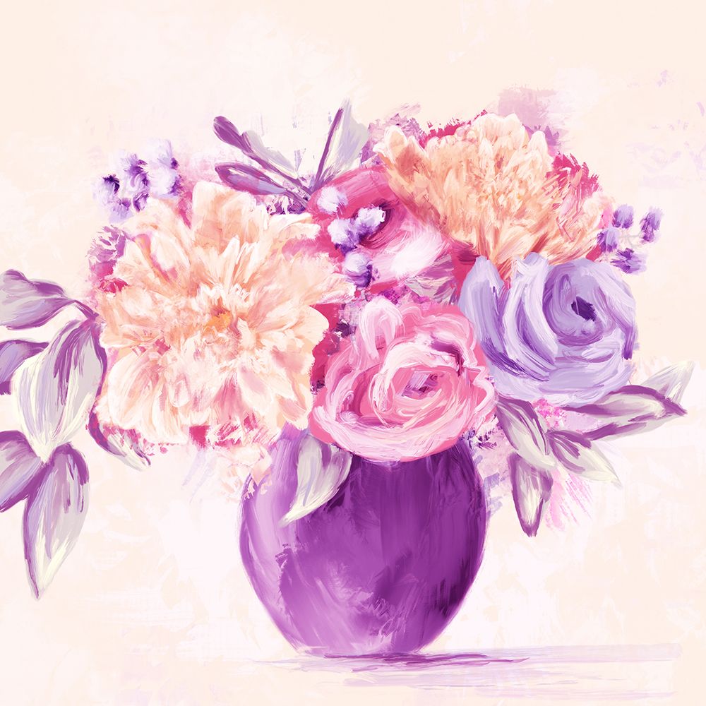Florals In Purple art print by Leah Noel Art for $57.95 CAD
