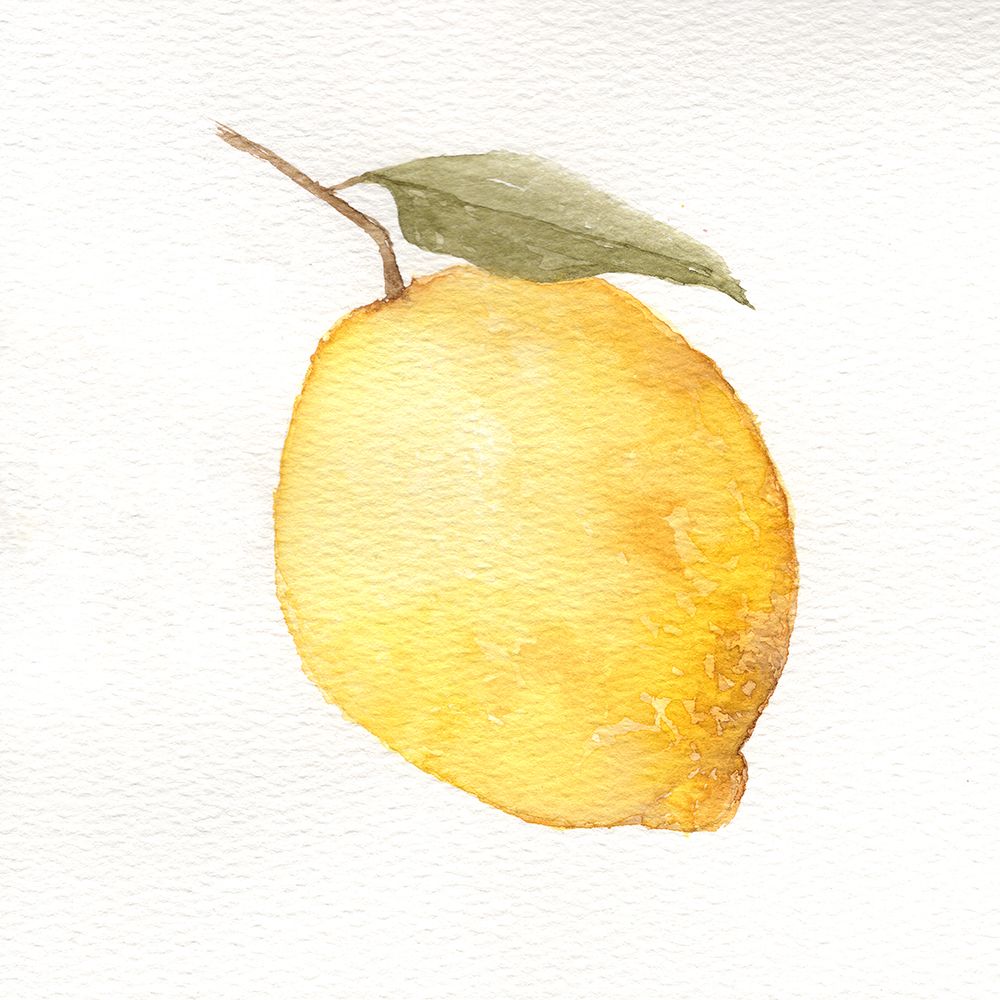 Watercolor Lemon 1 art print by Leah Noel Art for $57.95 CAD