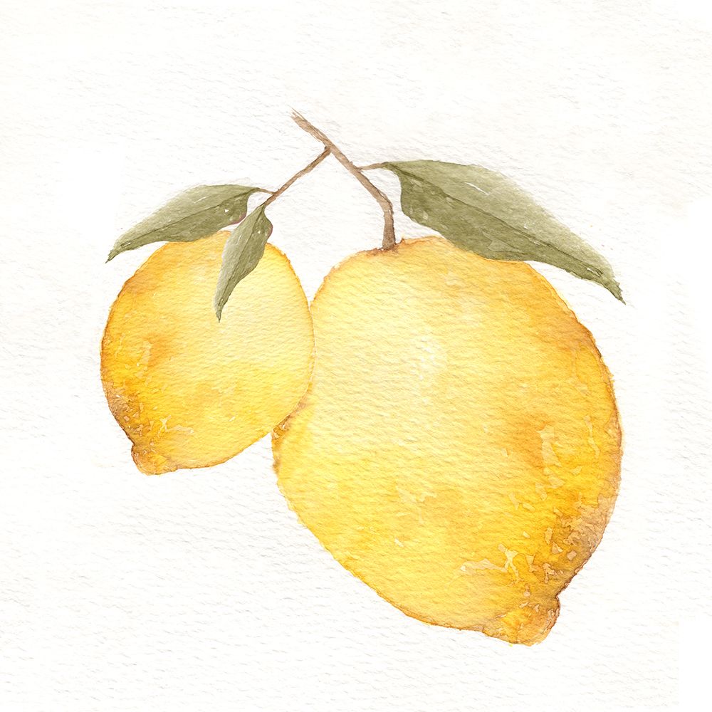 Watercolor Lemon 2 art print by Leah Noel Art for $57.95 CAD