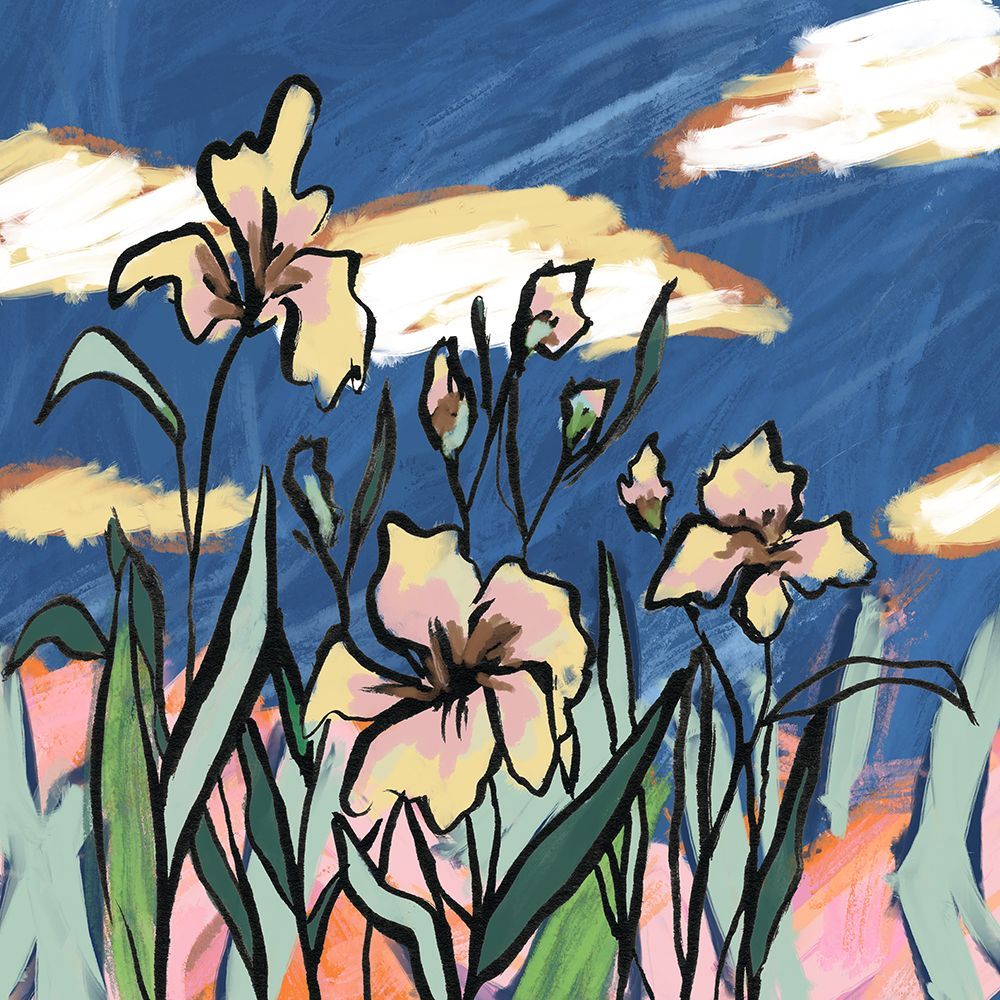 Flower Garden art print by Leah Noel Art for $57.95 CAD