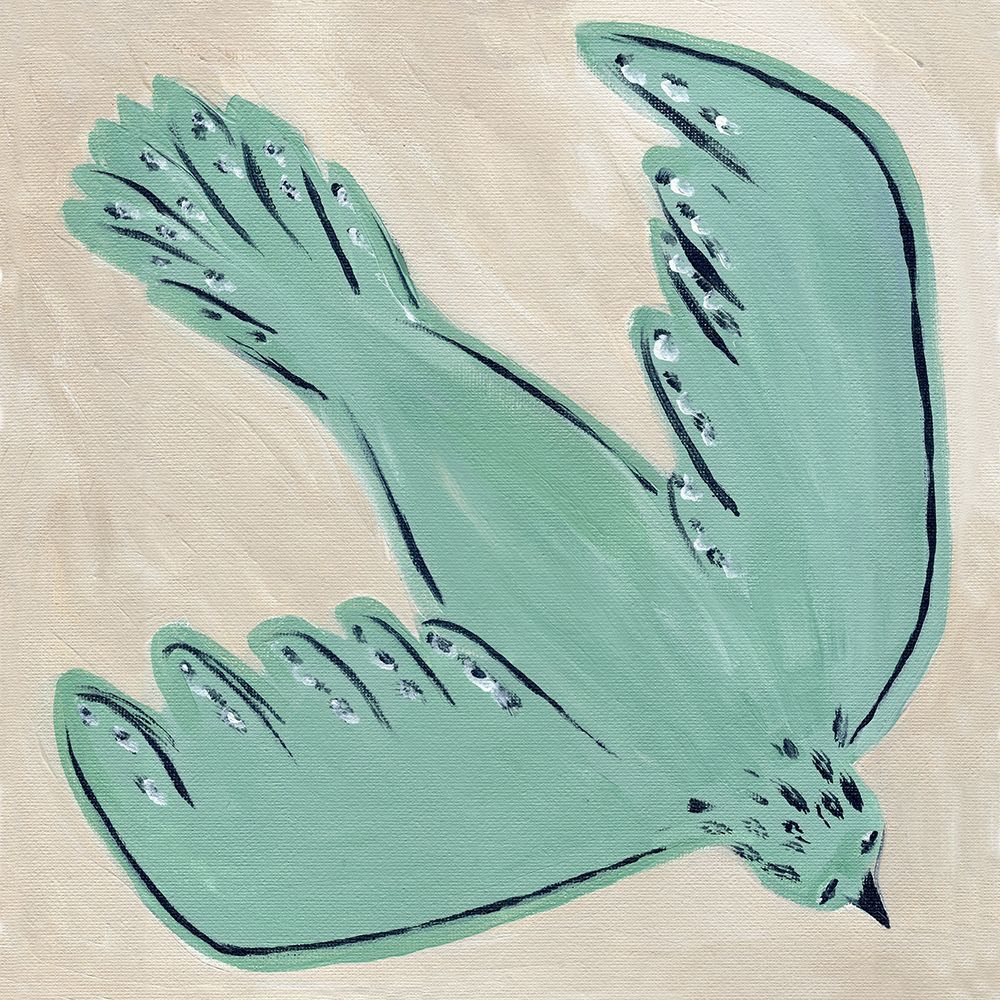 Teal Bird 1 art print by Leah Noel Art for $57.95 CAD
