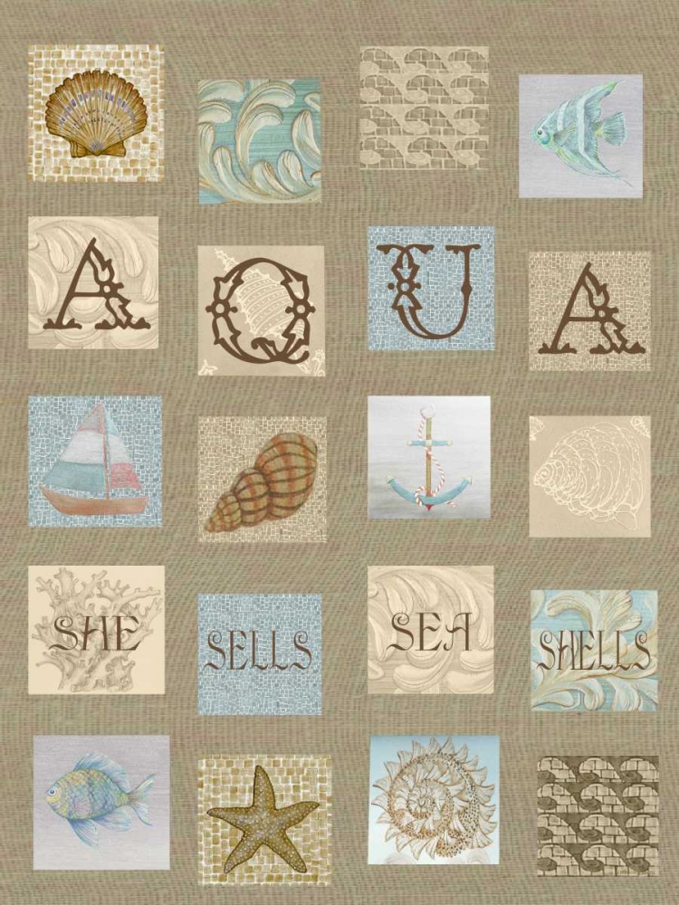 Aqua Tiles art print by Lorraine Rossi for $57.95 CAD