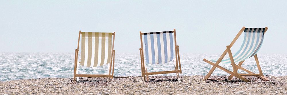 Beach Chairs art print by Leah Straatsma for $57.95 CAD