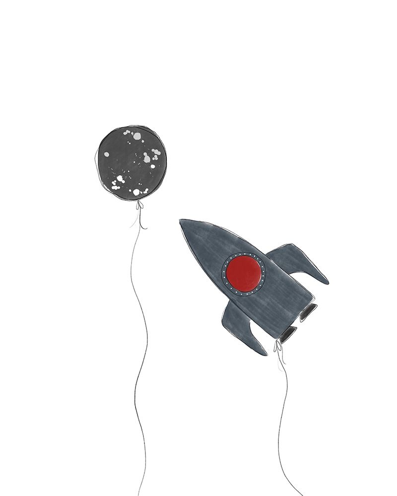 Spaceship Balloons art print by Leah Straatsma for $57.95 CAD
