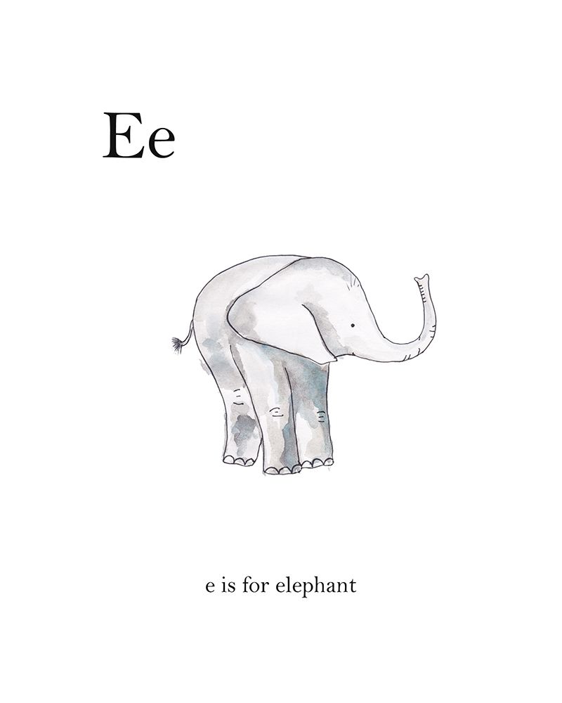 Ee Is For Elephant art print by Leah Straatsma for $57.95 CAD