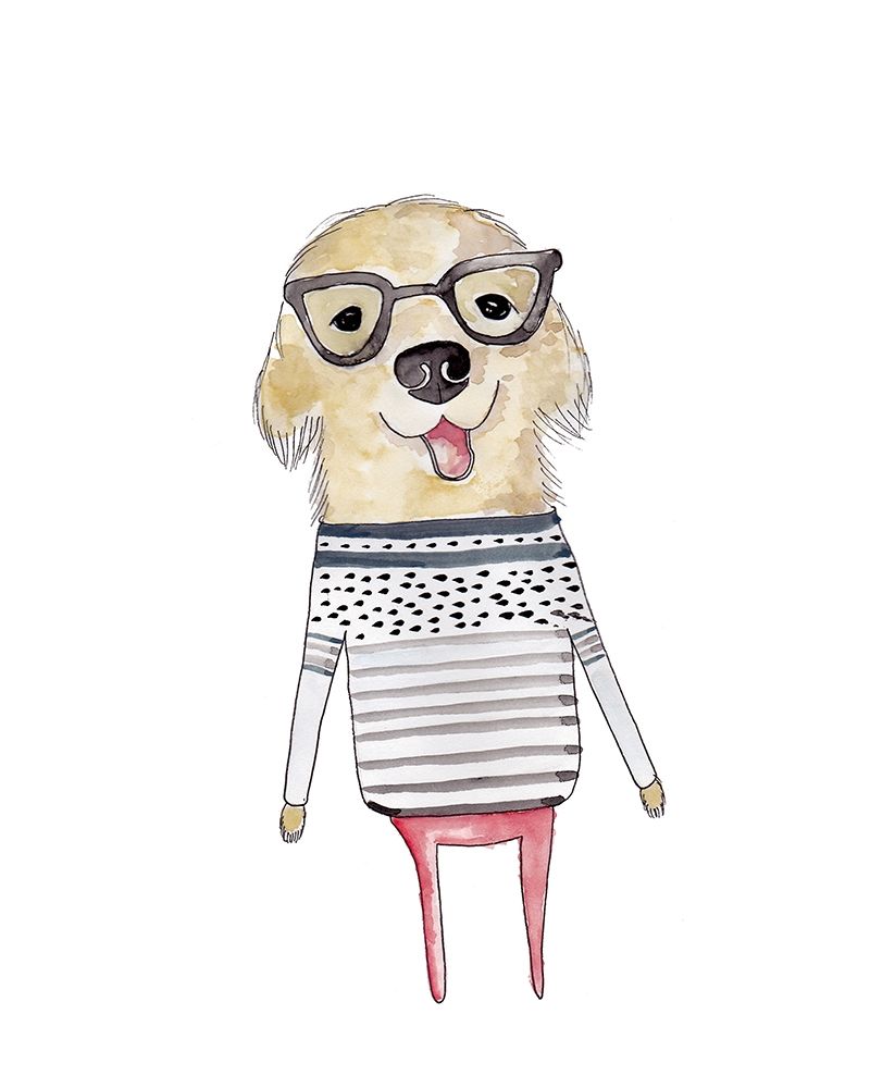 Puppy Glasses art print by Leah Straatsma for $57.95 CAD