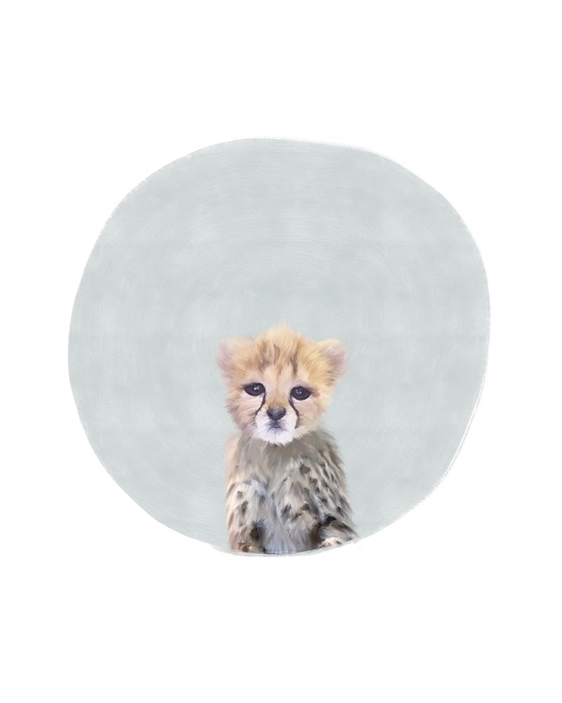 Baby Cheetah Circle art print by Leah Straatsma for $57.95 CAD