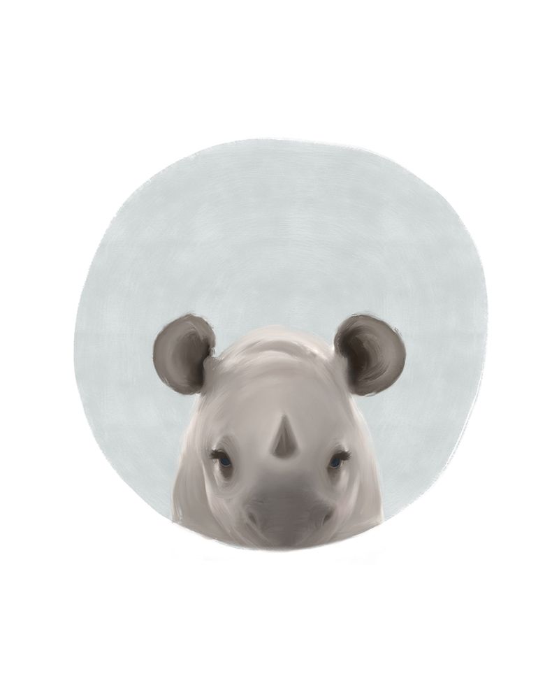 Baby Rhino art print by Leah Straatsma for $57.95 CAD