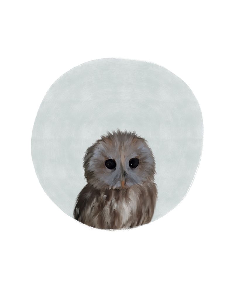 Baby Owl Circle art print by Leah Straatsma for $57.95 CAD
