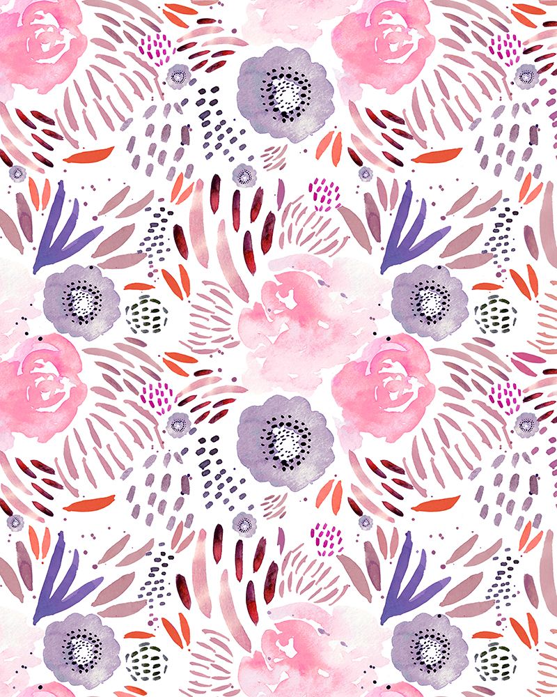 Floral Peach Orange art print by Leah Straatsma for $57.95 CAD