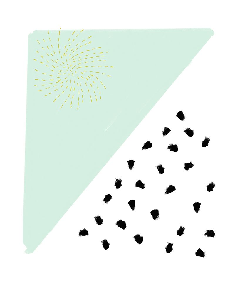 Mint and Gold Abstract art print by Leah Straatsma for $57.95 CAD