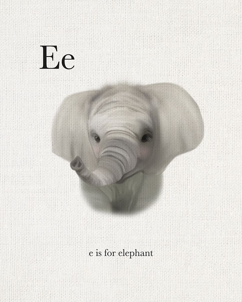 E is for Elephant art print by Leah Straatsma for $57.95 CAD