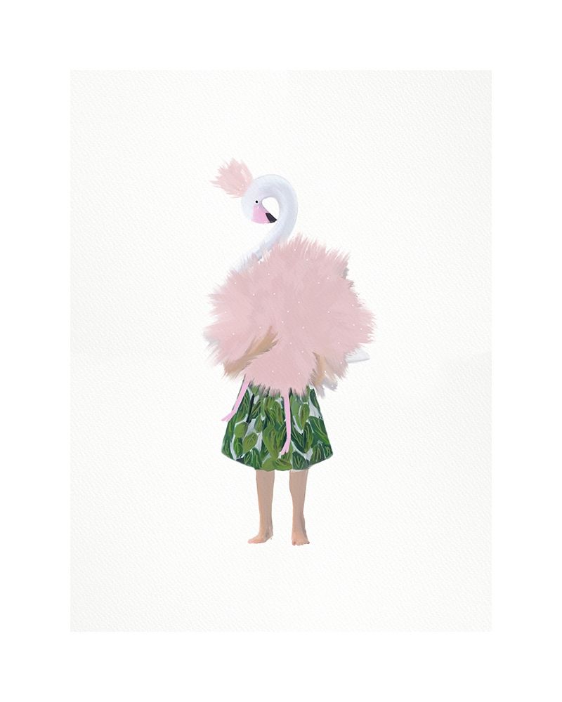 Flamingo Girl art print by Leah Straatsma for $57.95 CAD