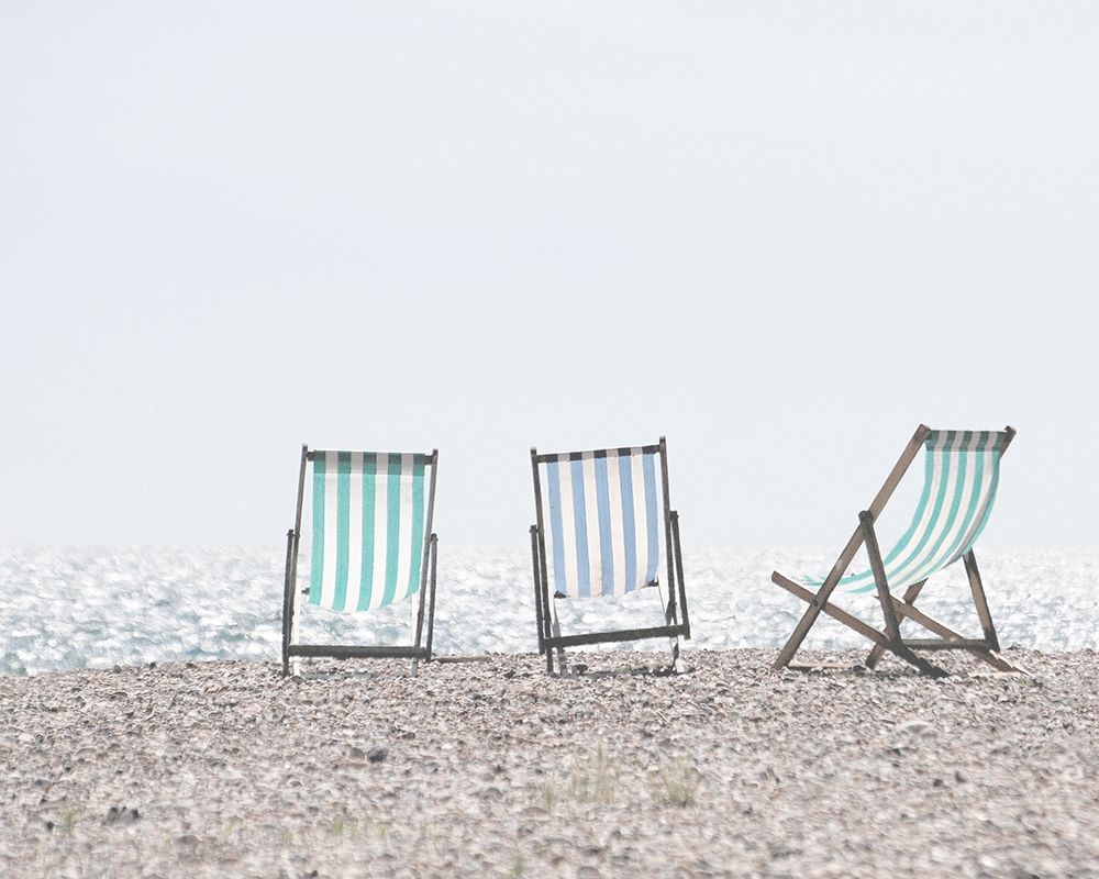 Beach Chairs art print by Leah Straatsma for $57.95 CAD