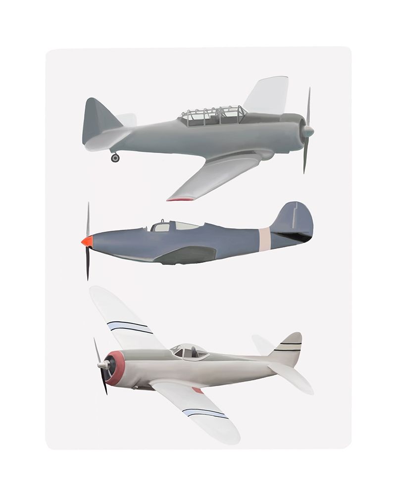 3 Vintage Planes Together art print by Leah Straatsma for $57.95 CAD