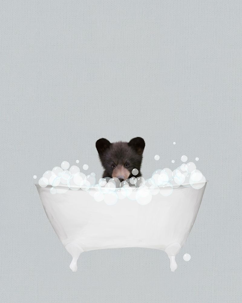 Bear Blue Bath art print by Leah Straatsma for $57.95 CAD
