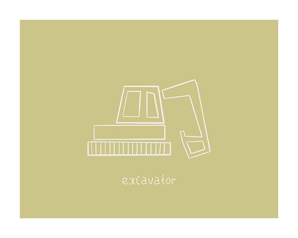 Excavator art print by Leah Straatsma for $57.95 CAD