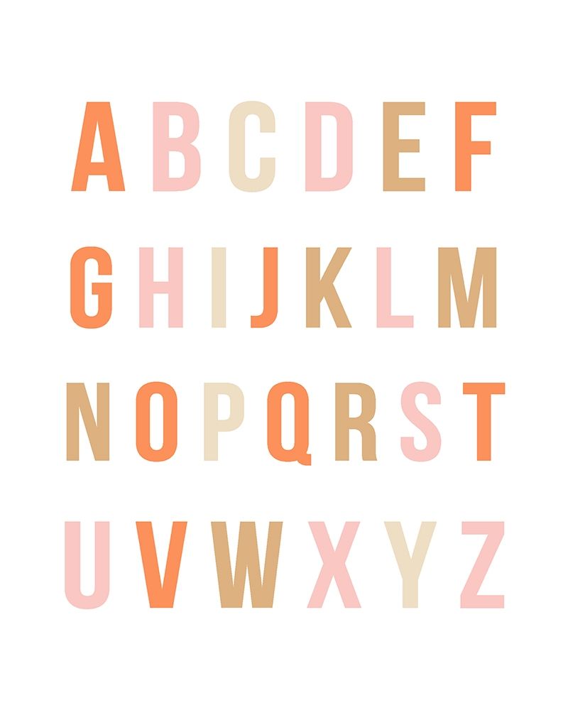 Sunset Rainbow Alphabet art print by Leah Straatsma for $57.95 CAD