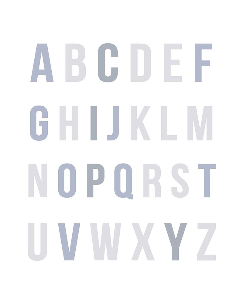 Blue Rainbow Alphabet art print by Leah Straatsma for $57.95 CAD