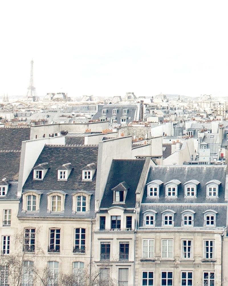 Eiffel Tower and Buildings art print by Leah Straatsma for $57.95 CAD