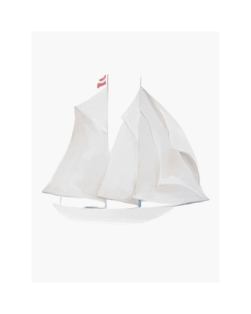 Sailboat Riviera art print by Leah Straatsma for $57.95 CAD