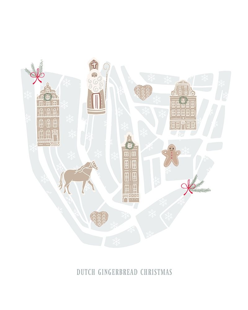Dutch Gingerbread Christmas art print by Leah Straatsma for $57.95 CAD