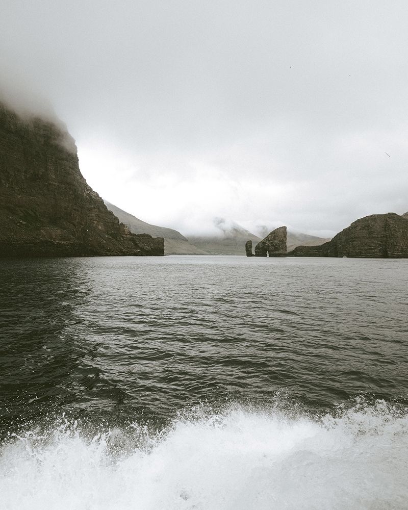 Moody Landscape with Crashing Waves art print by Leah Straatsma for $57.95 CAD
