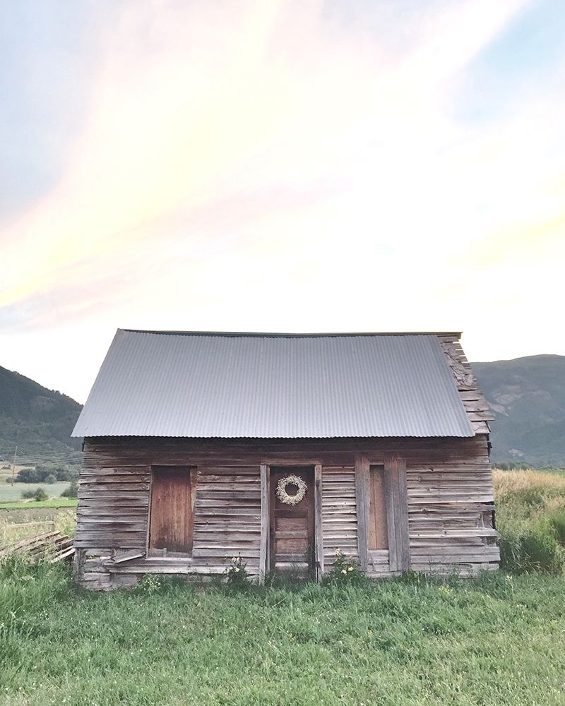 Rainbow Sky and Cabin art print by Leah Straatsma for $57.95 CAD