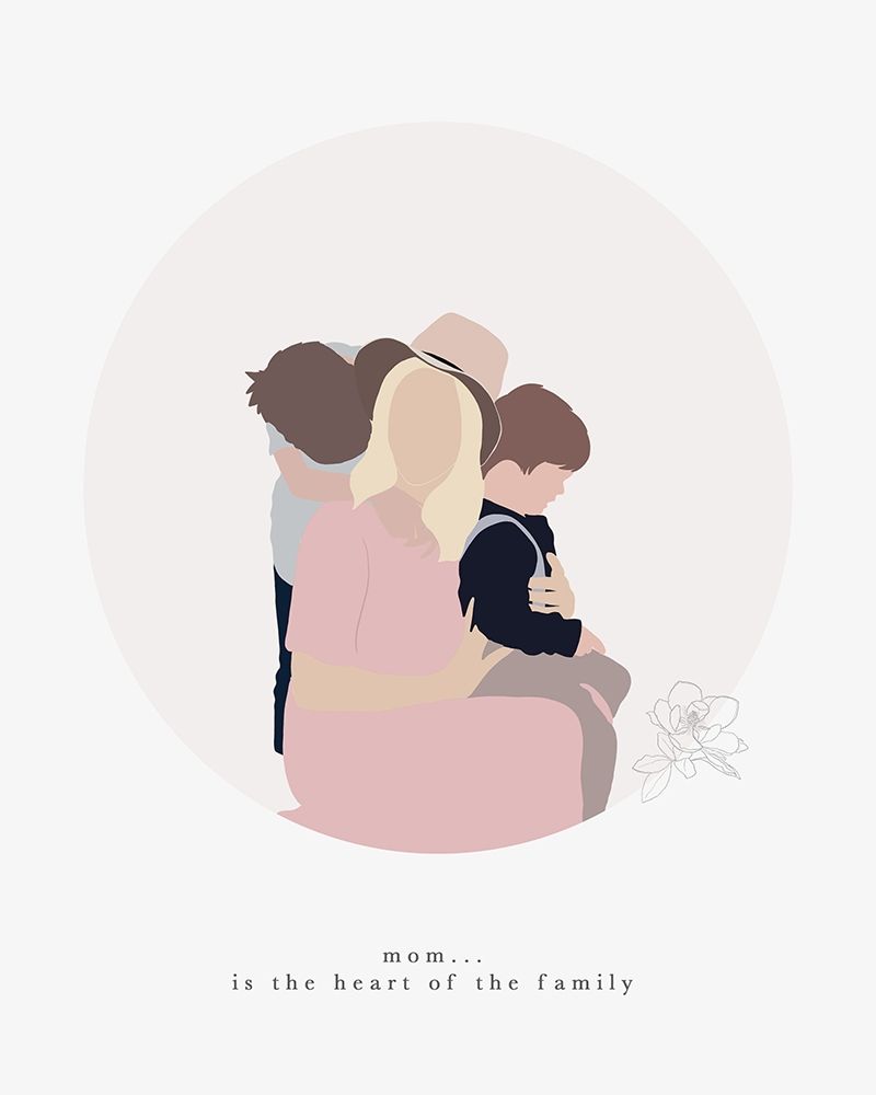 Mom Heart Family art print by Leah Straatsma for $57.95 CAD