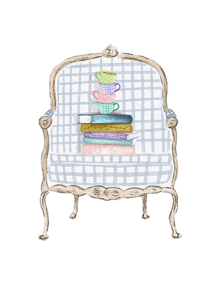 Coffee and Book Stacks art print by Leah Straatsma for $57.95 CAD